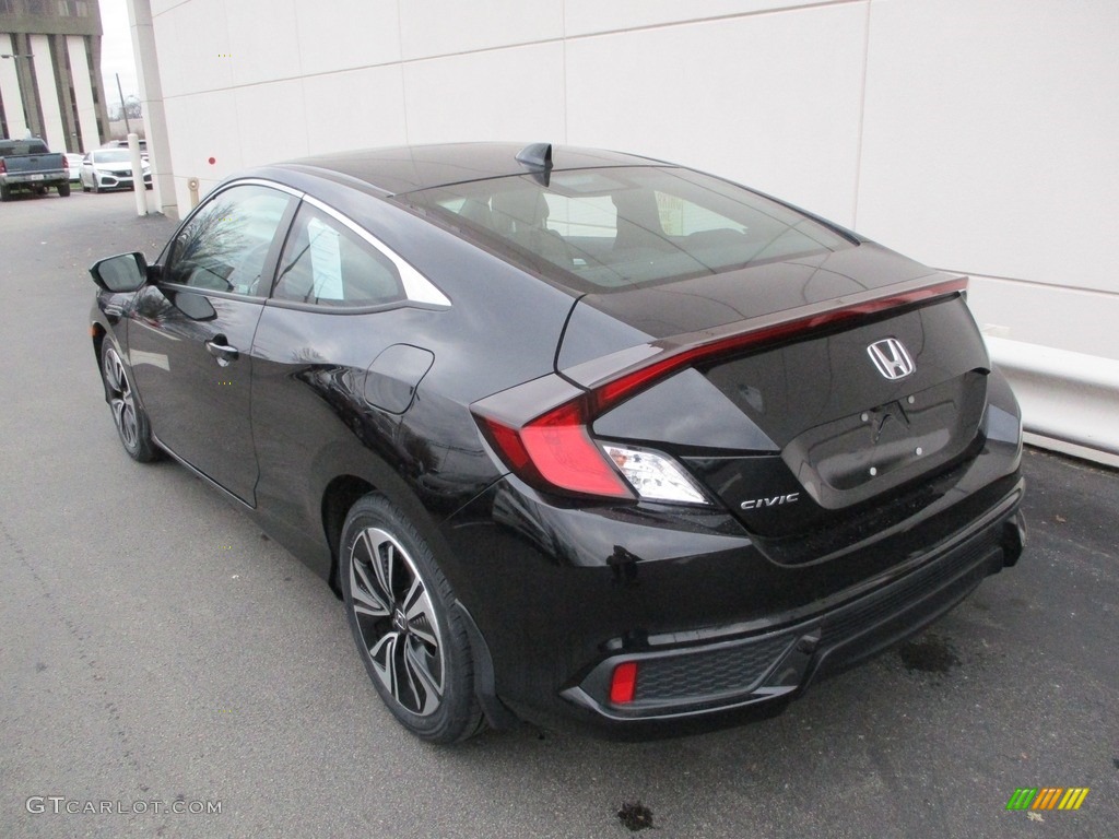 2018 Civic EX-T Coupe - Crystal Black Pearl / Black/Ivory photo #3