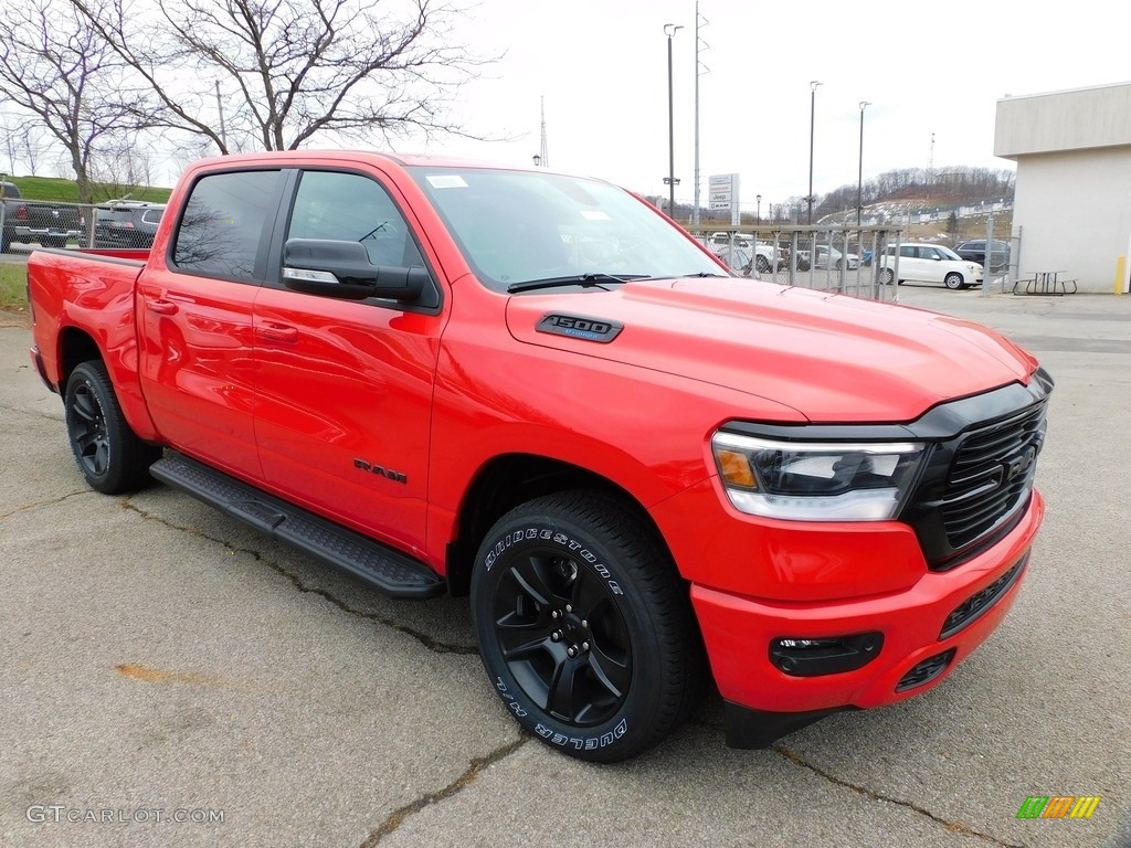 Flame Red 2021 Ram 1500 Big Horn Crew Cab 4x4 Exterior Photo #140444513