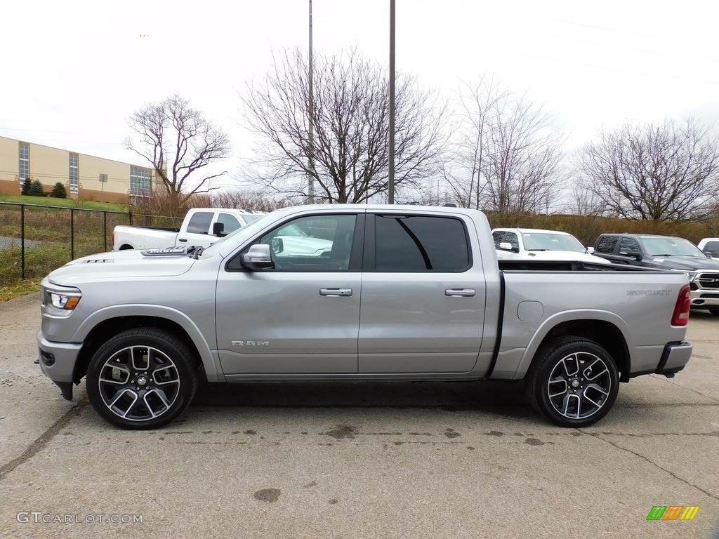 Billet Silver Metallic 2021 Ram 1500 Laramie Crew Cab 4x4 Exterior Photo #140445455