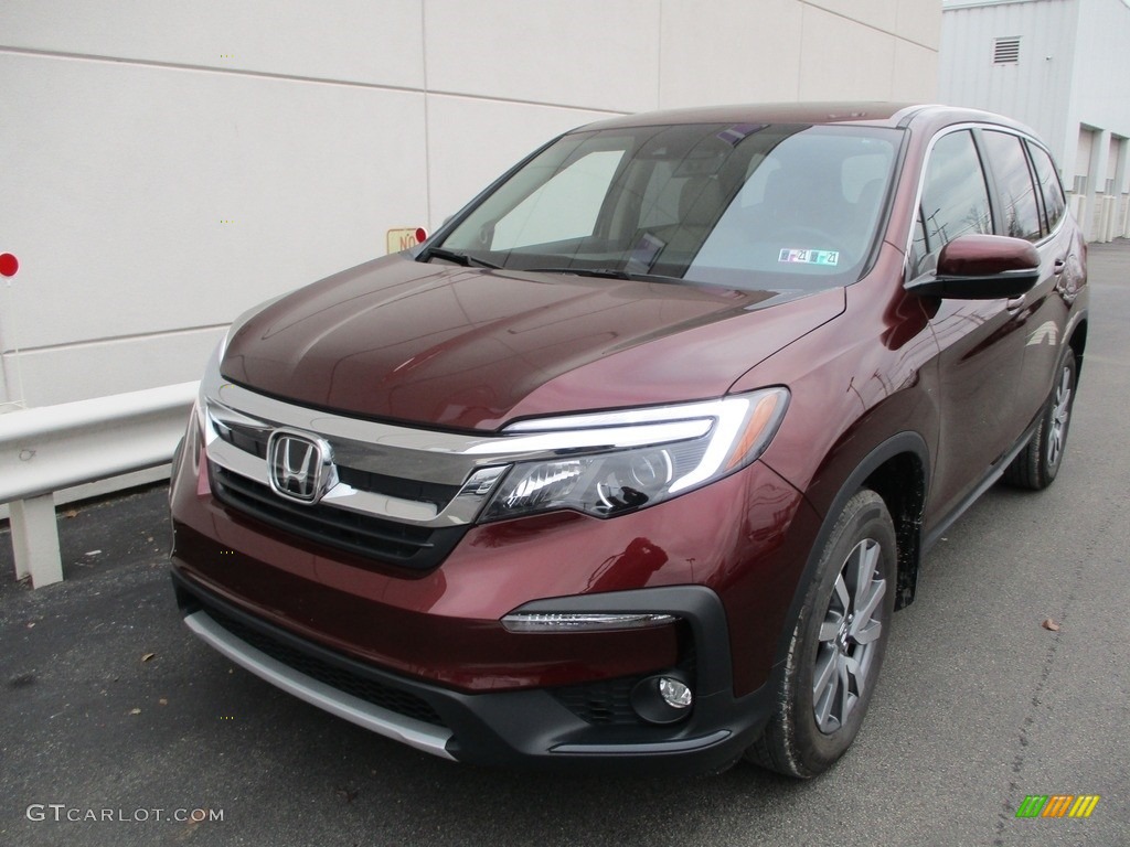 Deep Scarlet Pearl 2020 Honda Pilot EX-L AWD Exterior Photo #140445836