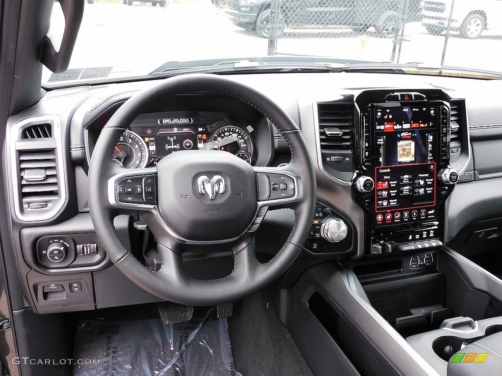 2021 Ram 1500 Laramie Crew Cab 4x4 Black Dashboard Photo #140445869