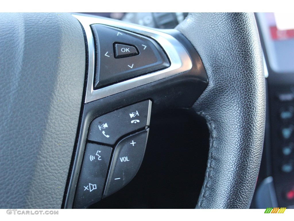2019 Ford Edge Titanium Ebony Steering Wheel Photo #140446489