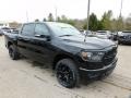 2020 Diamond Black Crystal Pearl Ram 1500 Big Horn Night Edition Crew Cab 4x4  photo #3