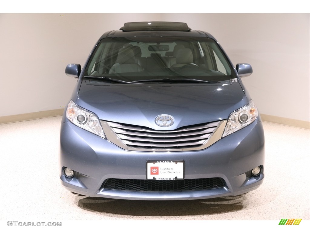 2015 Sienna XLE AWD - Shoreline Blue Pearl / Ash photo #2