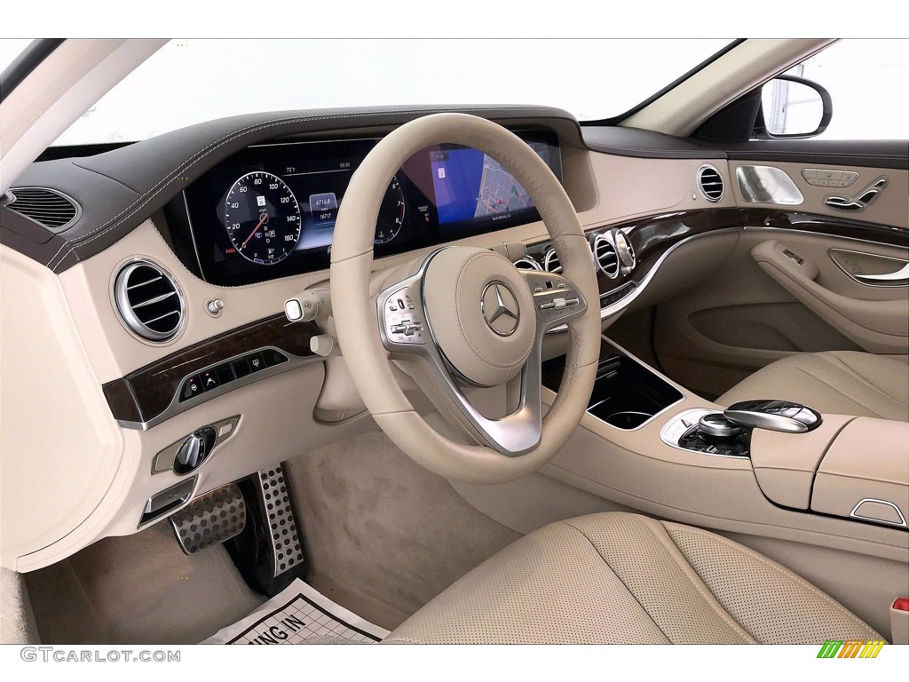 2018 S 450 Sedan - designo Diamond White Metallic / Silk Beige/Espresso Brown photo #14