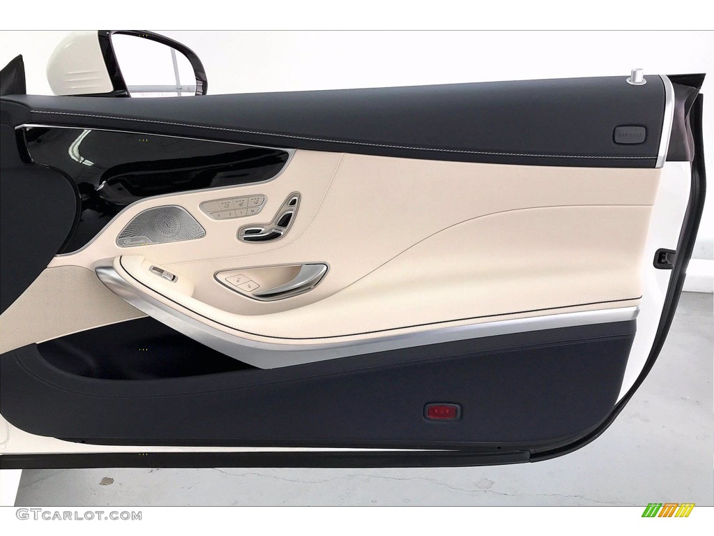 2020 Mercedes-Benz S 560 Cabriolet Silk Beige/Espresso Brown Door Panel Photo #140448545
