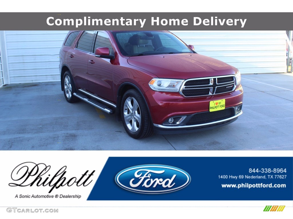 2014 Durango Limited AWD - Deep Cherry Red Crystal Pearl / Black/Light Frost Beige photo #1