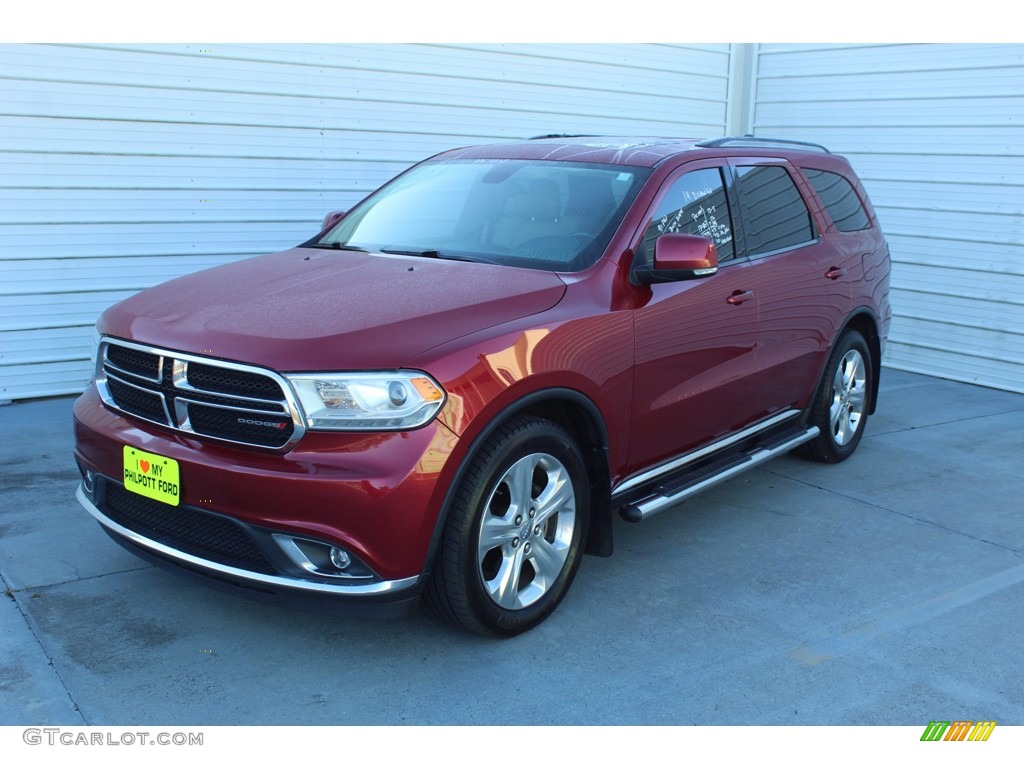 2014 Durango Limited AWD - Deep Cherry Red Crystal Pearl / Black/Light Frost Beige photo #4