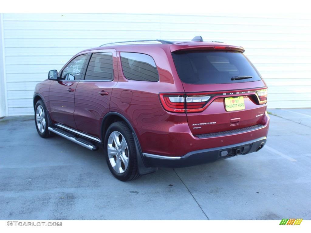 2014 Durango Limited AWD - Deep Cherry Red Crystal Pearl / Black/Light Frost Beige photo #8