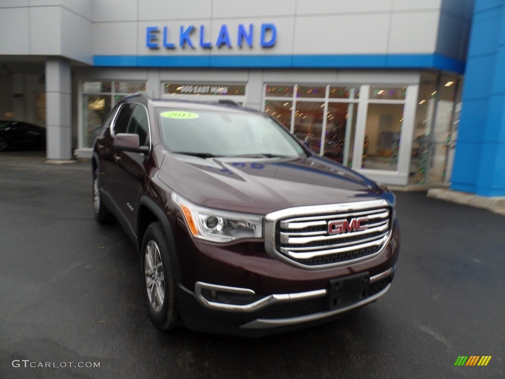 2017 Acadia SLE AWD - Black Cherry Metallic / Jet Black photo #3