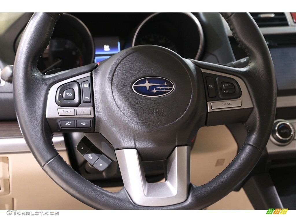 2016 Subaru Legacy 3.6R Limited Slate Black Steering Wheel Photo #140451760