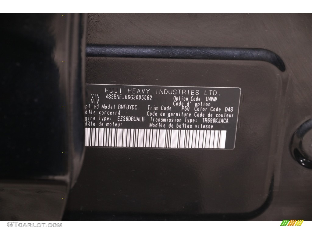 2016 Legacy Color Code D4S for Crystal Black Silica Photo #140452087
