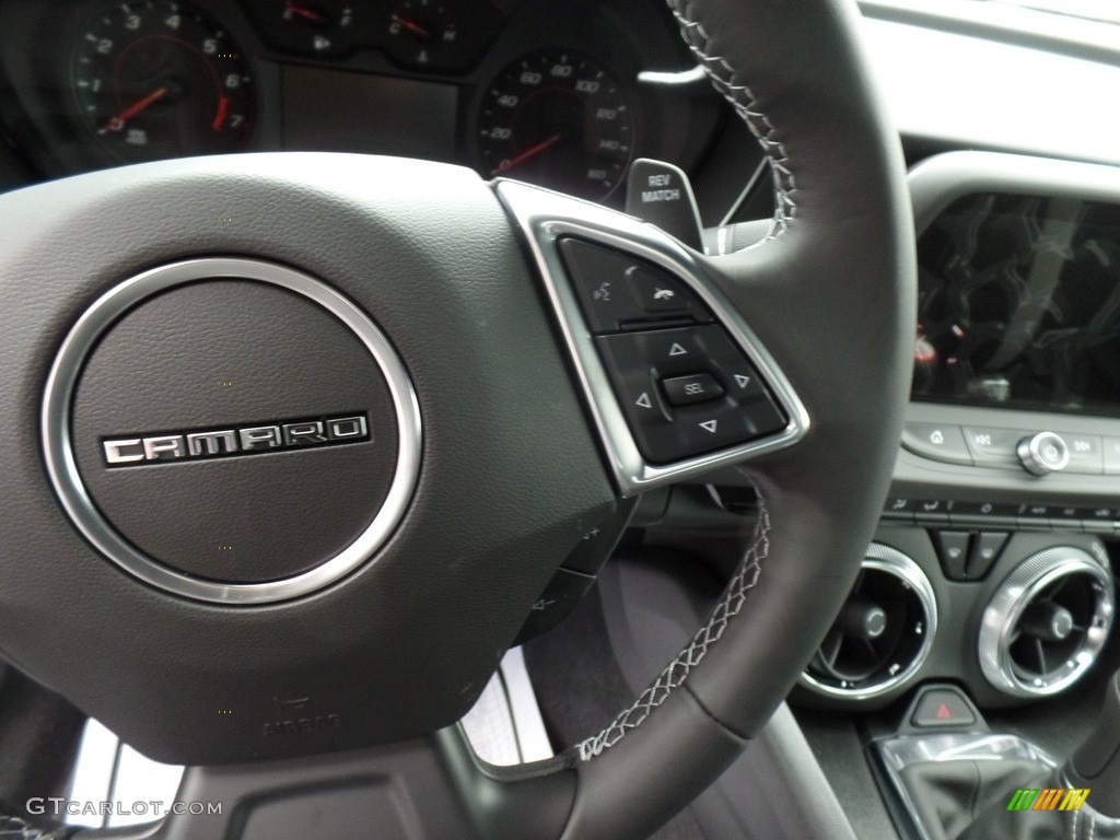 2021 Chevrolet Camaro LT1 Coupe Jet Black Steering Wheel Photo #140452870