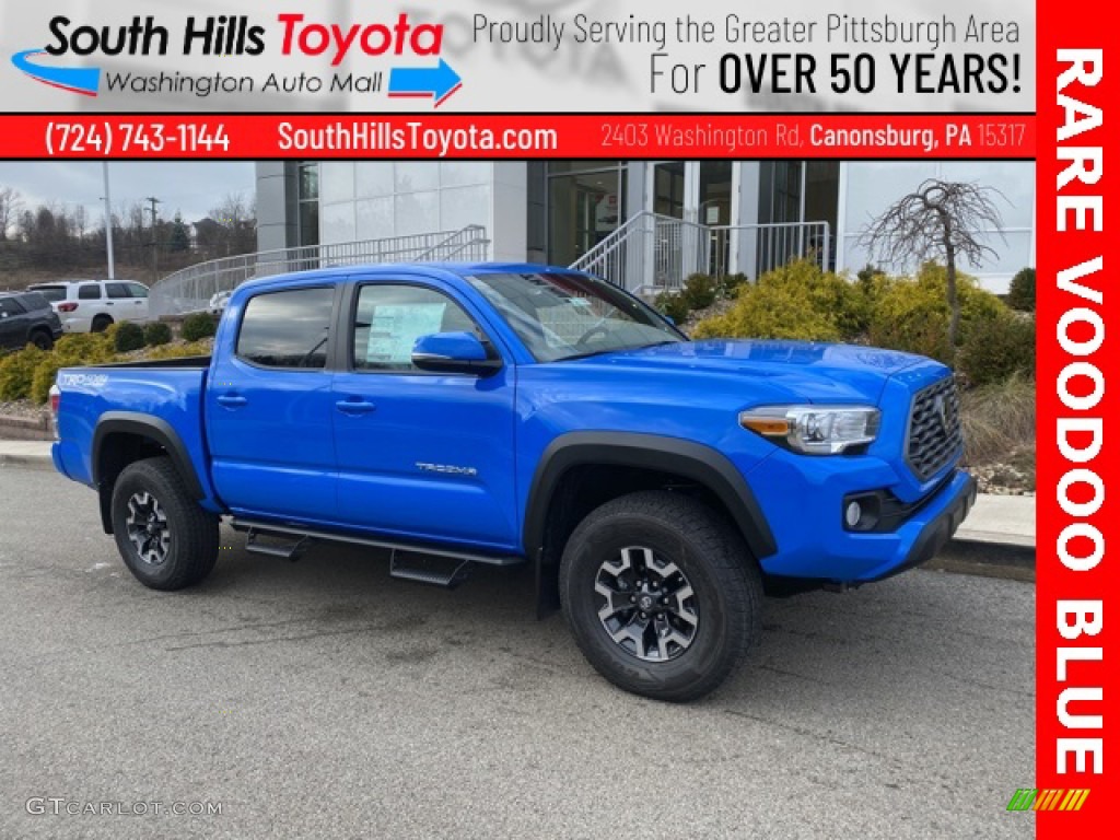 2021 Tacoma TRD Off Road Double Cab 4x4 - Voodoo Blue / TRD Cement/Black photo #1