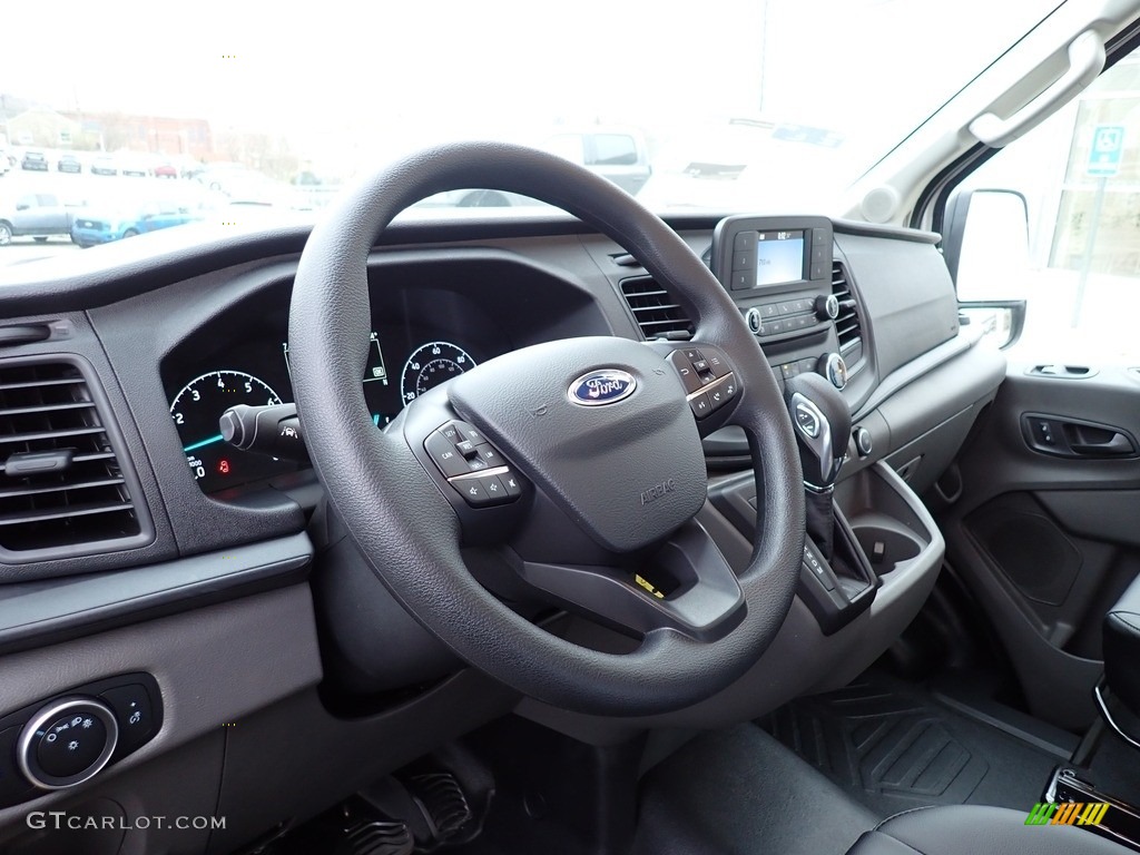 2020 Ford Transit Van 150 MR Regular AWD Ebony Steering Wheel Photo #140457349