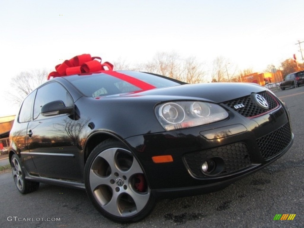 2009 GTI 2 Door - Black Magic Metallic / Interlagos Black Cloth photo #1