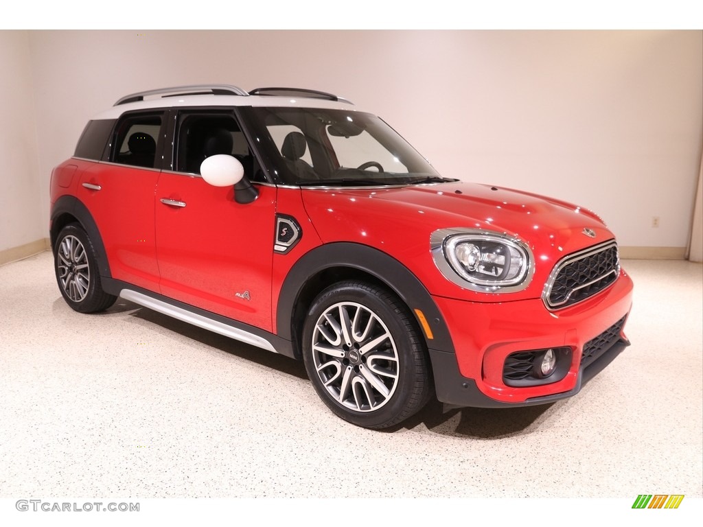 2018 Countryman Cooper S ALL4 - Chili Red / Lounge Leather/Carbon Black photo #1