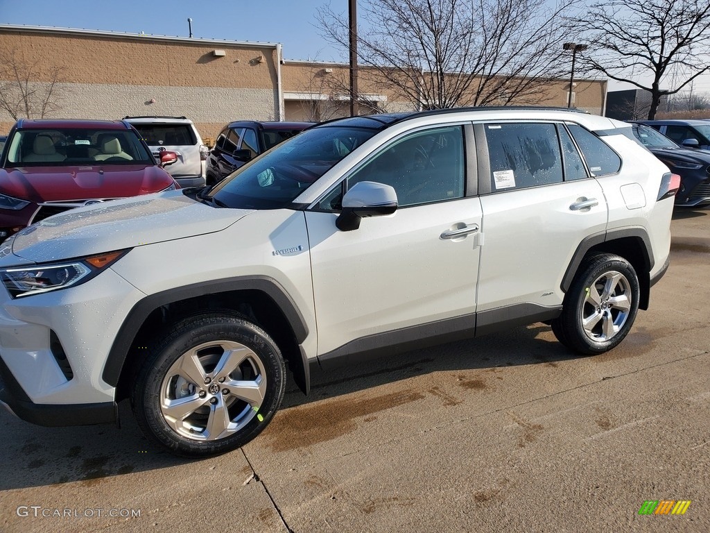 2021 RAV4 Limited AWD Hybrid - Blizzard White Pearl / Light Gray photo #1