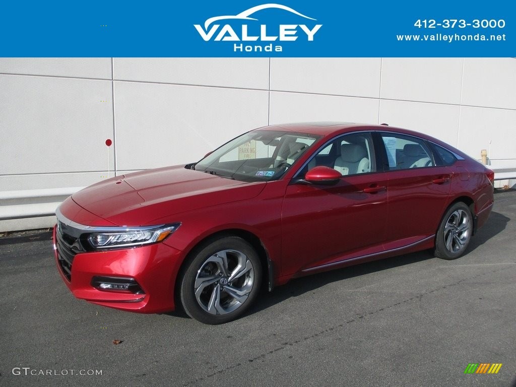 2018 Accord EX-L Sedan - Radiant Red Metallic / Ivory photo #1