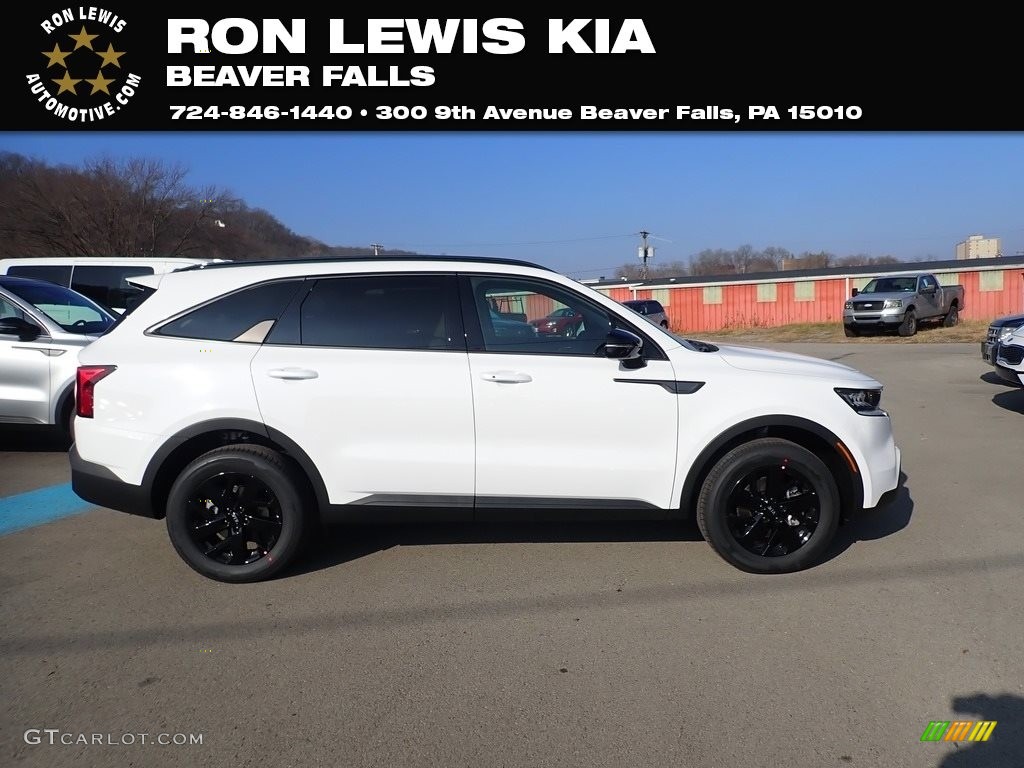 2021 Sorento S - Glacial White Pearl / Black photo #1