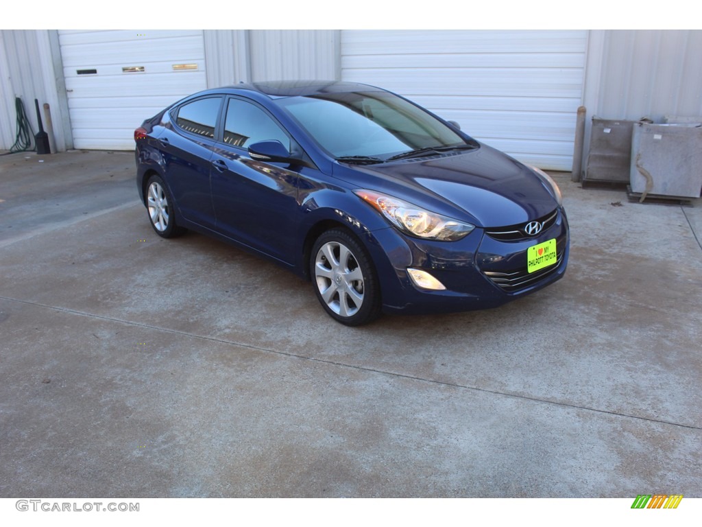 2013 Elantra Limited - Atlantic Blue / Gray photo #2