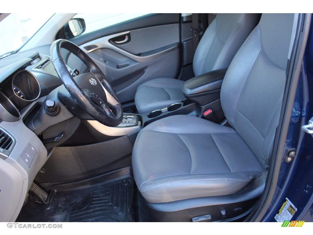 2013 Elantra Limited - Atlantic Blue / Gray photo #10