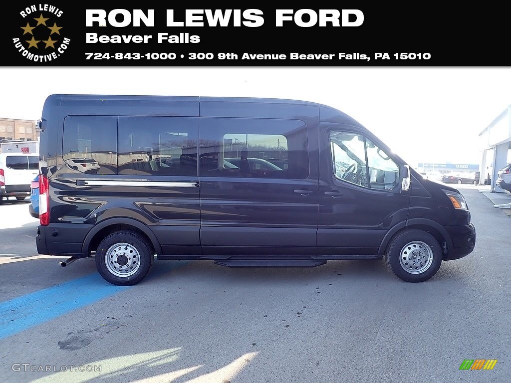 2020 Transit Passenger Wagon XLT 350 MR Extended AWD - Agate Black / Ebony photo #1