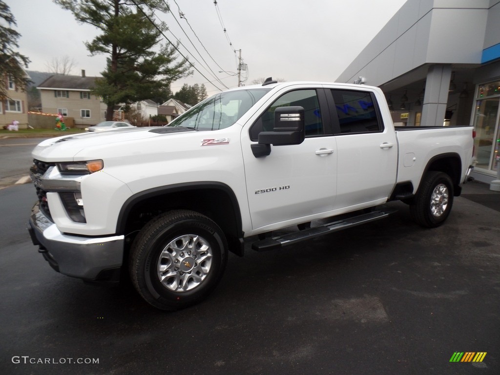 Summit White 2021 Chevrolet Silverado 2500HD LT Crew Cab 4x4 Exterior Photo #140469858