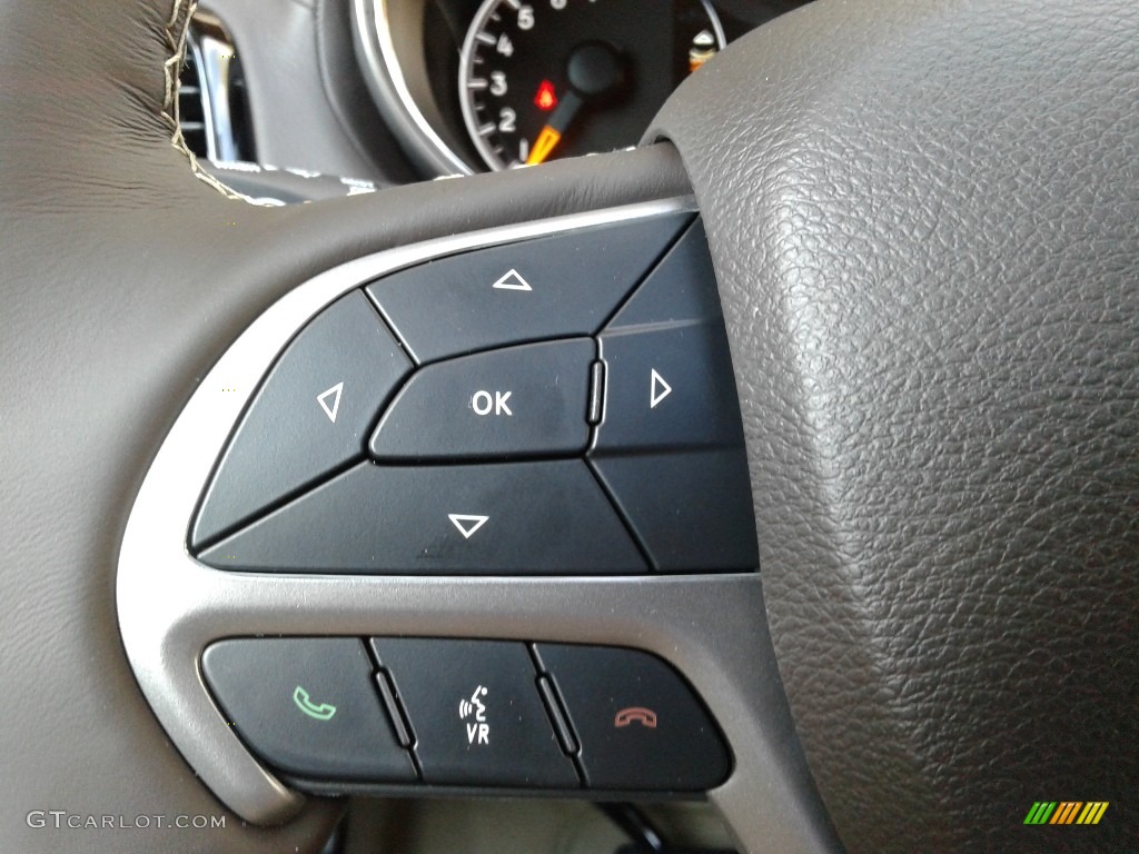 2021 Jeep Grand Cherokee Overland 4x4 Light Frost/Brown Steering Wheel Photo #140469916