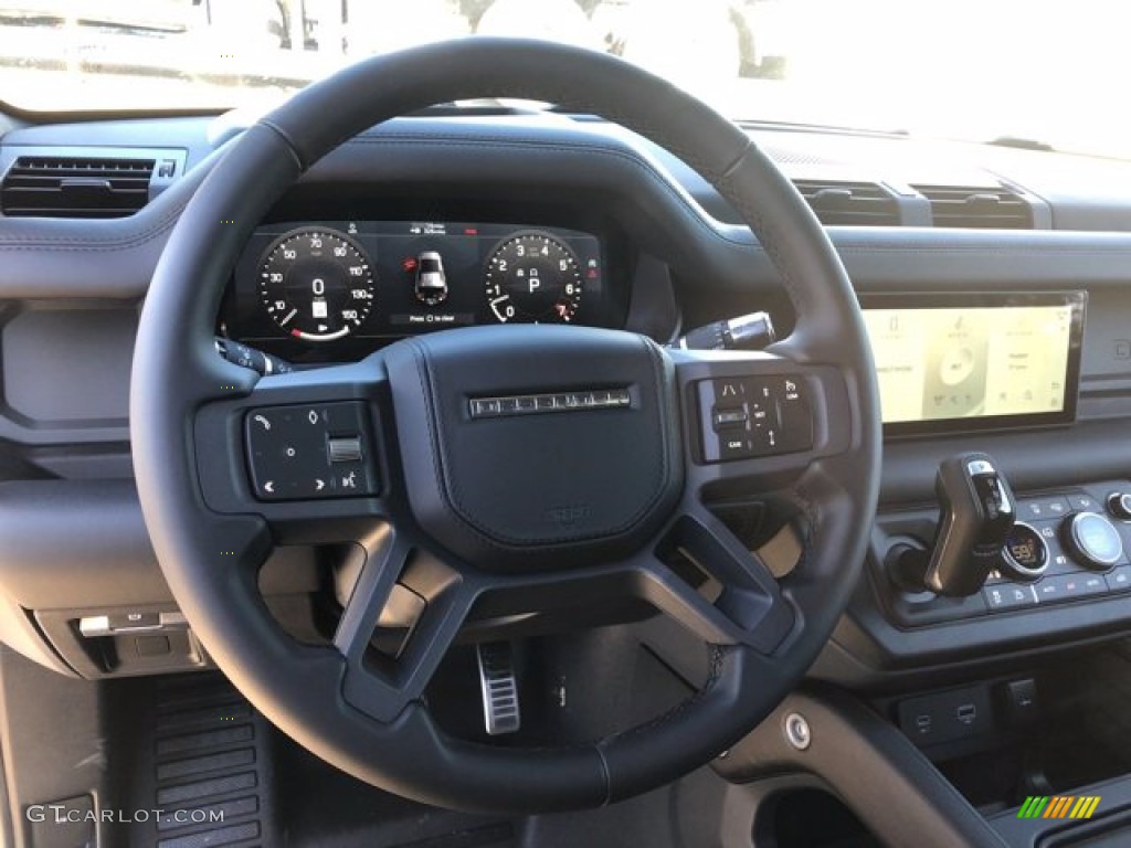 2020 Land Rover Defender 110 X Ebony Steering Wheel Photo #140471254