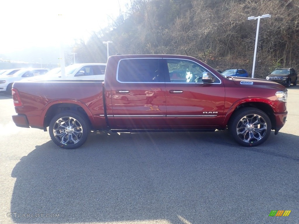 2021 1500 Limited Crew Cab 4x4 - Delmonico Red Pearl / Indigo/Frost photo #4