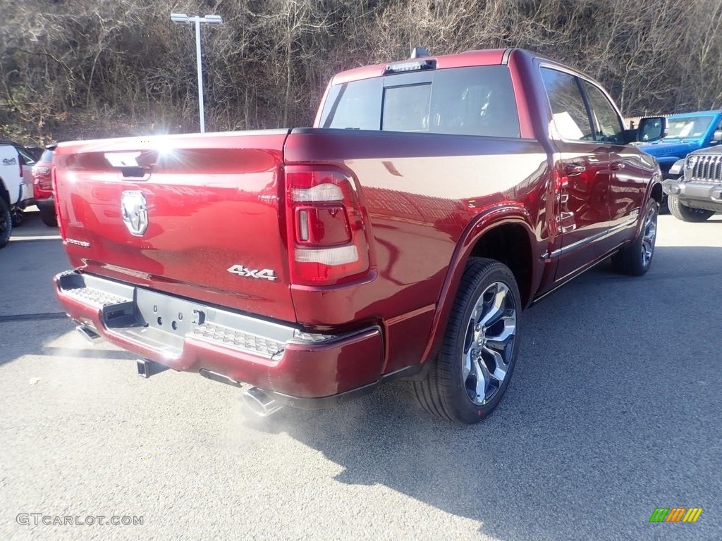 2021 1500 Limited Crew Cab 4x4 - Delmonico Red Pearl / Indigo/Frost photo #5