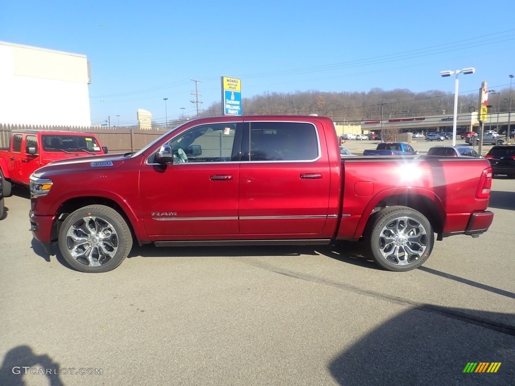 2021 1500 Limited Crew Cab 4x4 - Delmonico Red Pearl / Indigo/Frost photo #6