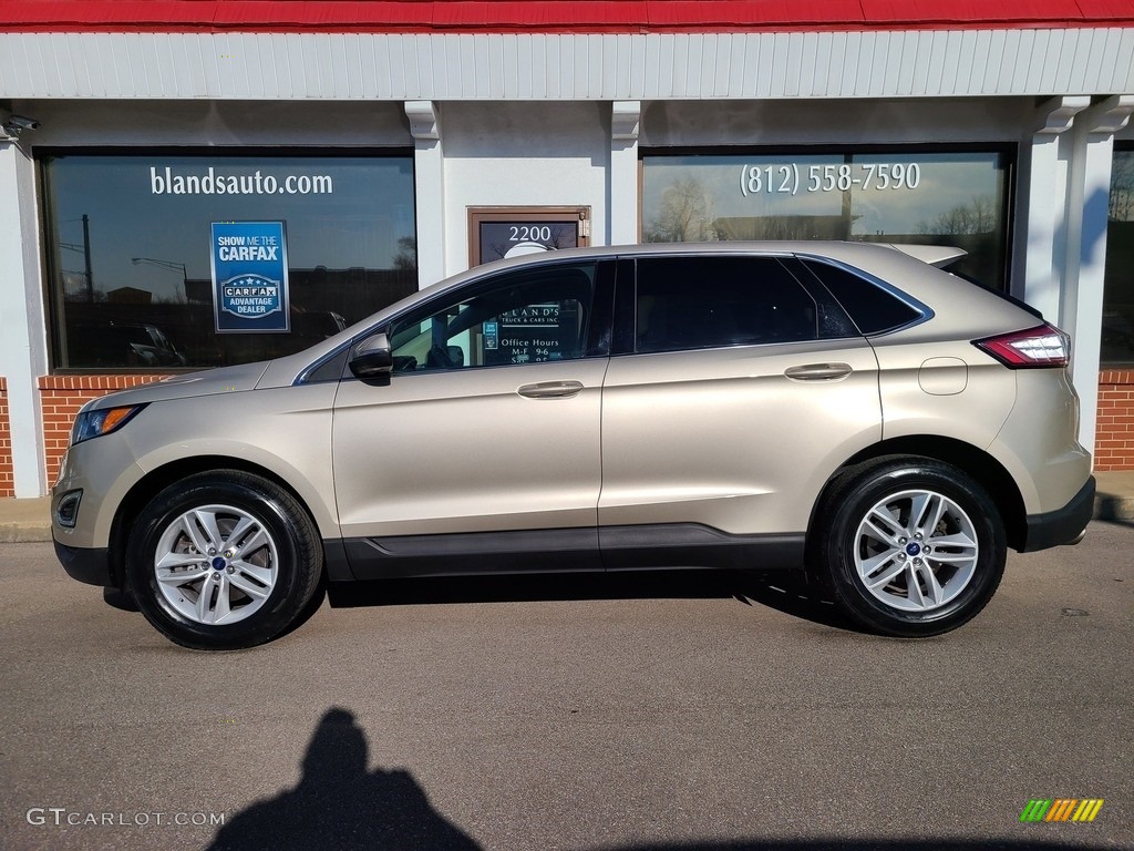2017 Edge SEL AWD - White Gold Metallic / Dune photo #1