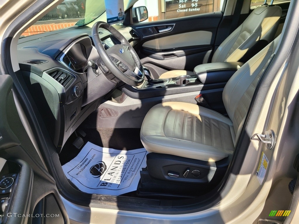 2017 Edge SEL AWD - White Gold Metallic / Dune photo #6