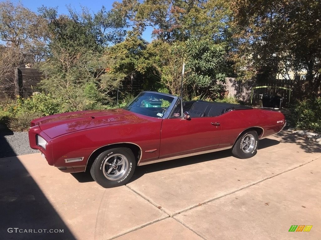 1968 GTO Convertible - Flambeau Burgundy Metallic / Black photo #1