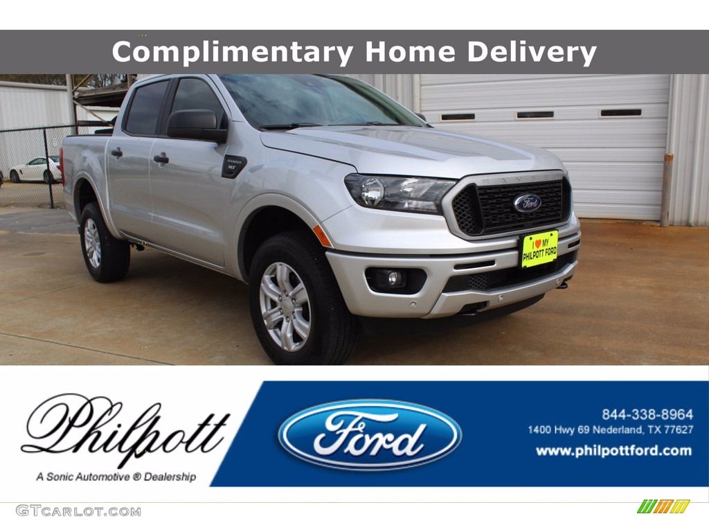 2019 Ranger XLT SuperCrew 4x4 - Ingot Silver Metallic / Ebony photo #1