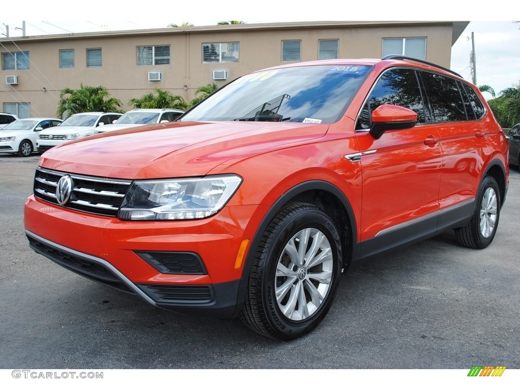 Habanero Orange Metallic 2018 Volkswagen Tiguan SE Exterior Photo #140483254