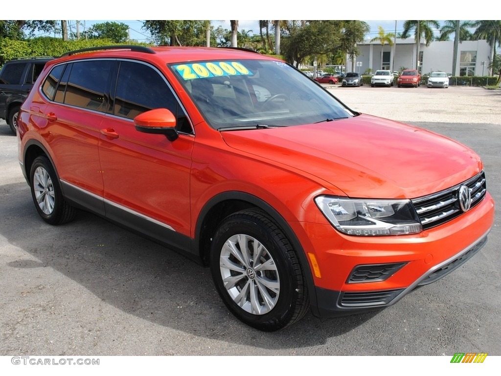 Habanero Orange Metallic 2018 Volkswagen Tiguan SE Exterior Photo #140484154