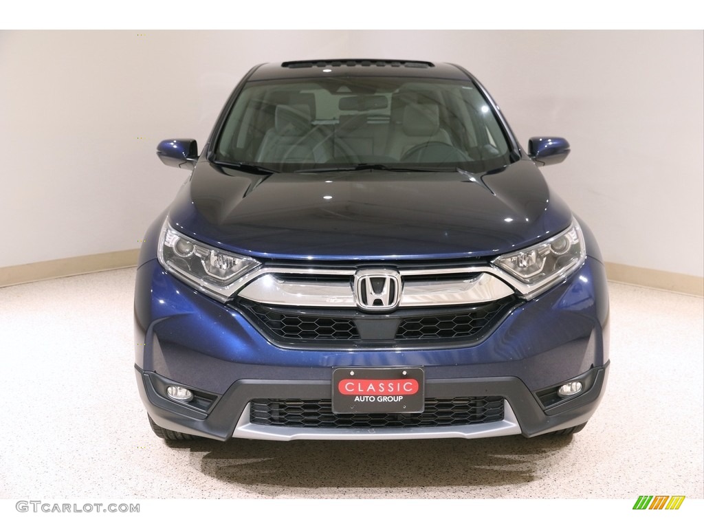 2017 CR-V EX-L AWD - Obsidian Blue Pearl / Gray photo #2