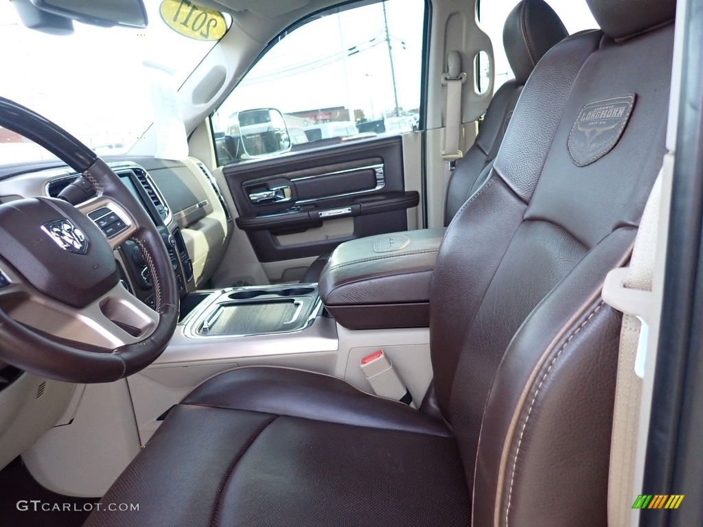 Canyon Brown/Light Frost Beige Interior 2017 Ram 2500 Laramie Longhorn Crew Cab 4x4 Photo #140484625