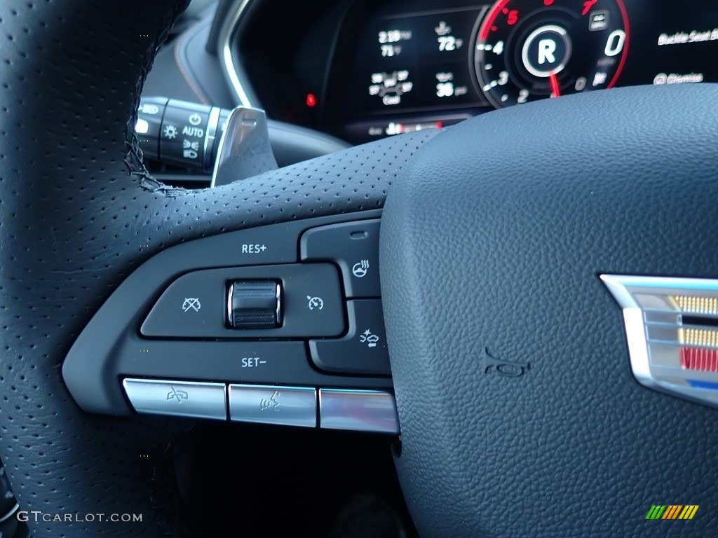 2021 Cadillac CT5 Sport AWD Jet Black Steering Wheel Photo #140484763