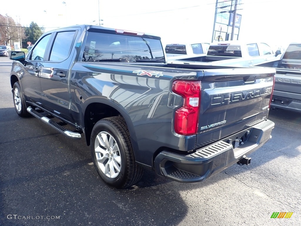 2021 Silverado 1500 Custom Crew Cab 4x4 - Shadow Gray Metallic / Jet Black photo #9