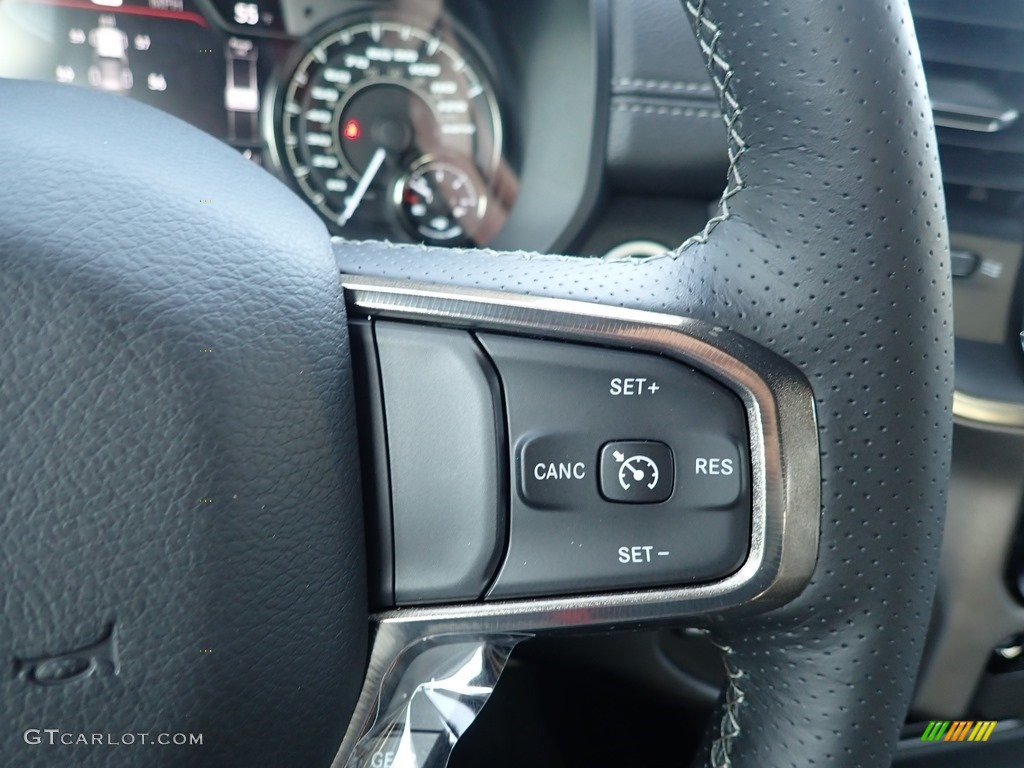 2021 Ram 1500 Rebel Crew Cab 4x4 Black Steering Wheel Photo #140486542