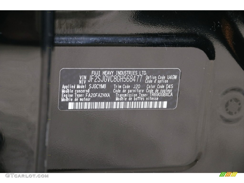 2016 Forester Color Code D4S for Crystal Black Silica Photo #140488771