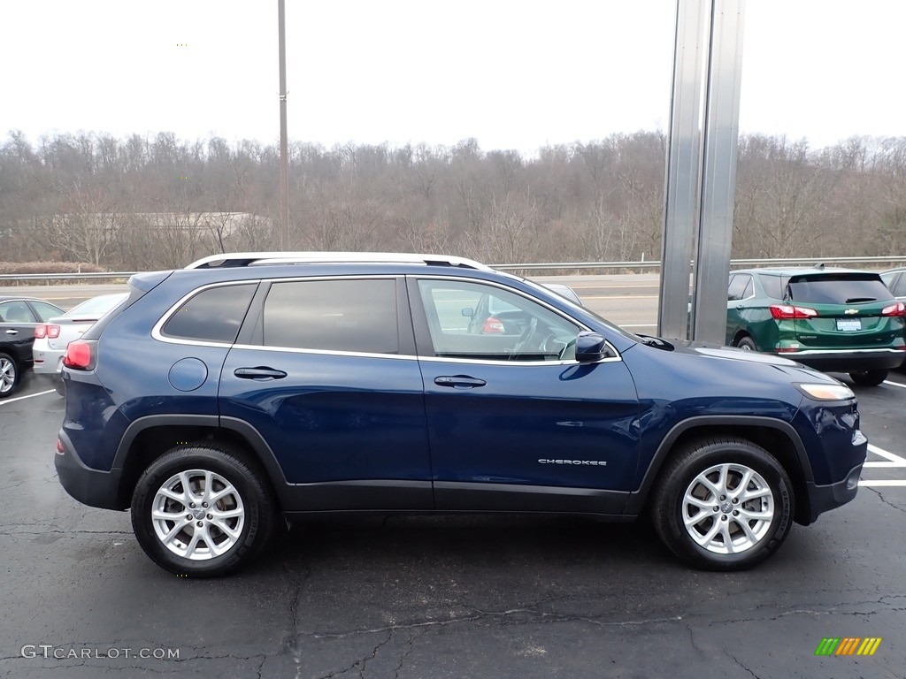 2018 Cherokee Latitude Plus 4x4 - Patriot Blue Pearl / Black photo #5