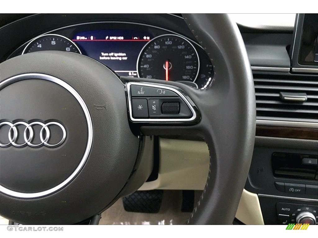 2018 Audi A6 2.0 TFSI Sport Atlas Beige Steering Wheel Photo #140491936