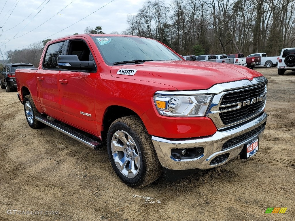 2021 1500 Big Horn Crew Cab 4x4 - Flame Red / Black photo #1