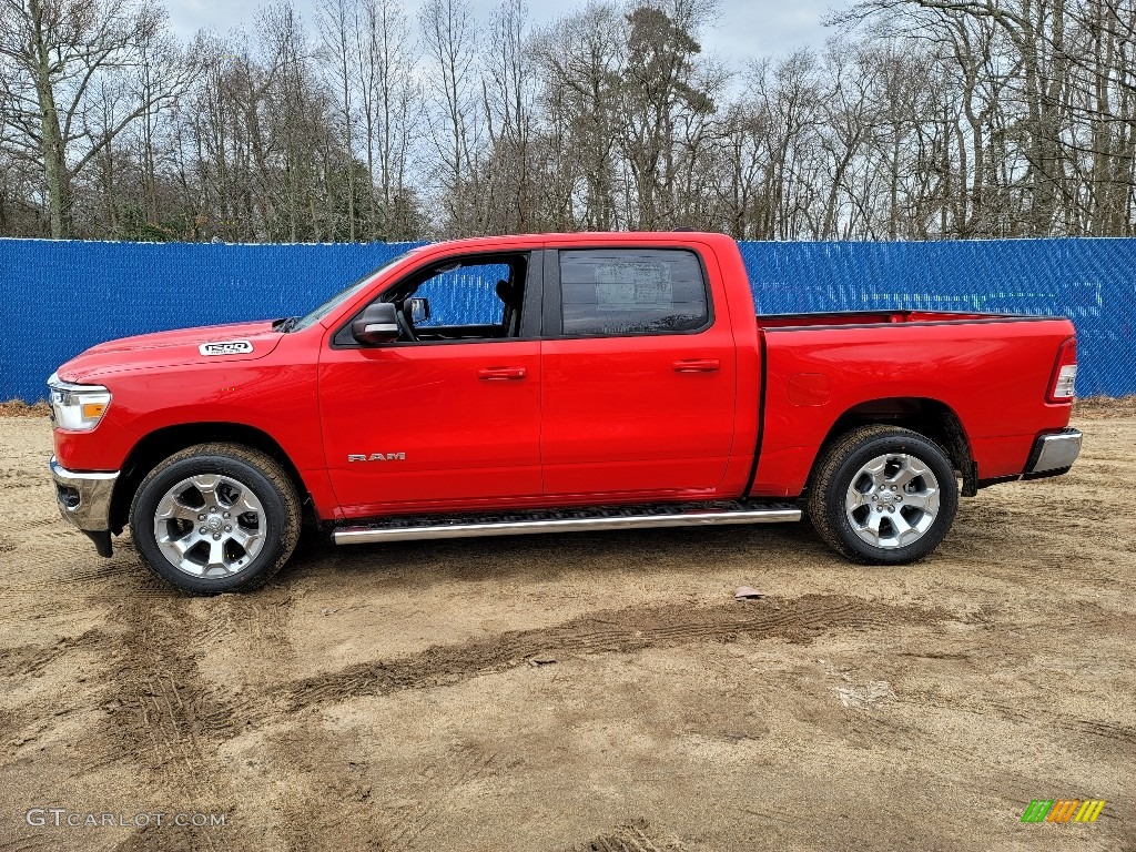 2021 1500 Big Horn Crew Cab 4x4 - Flame Red / Black photo #4