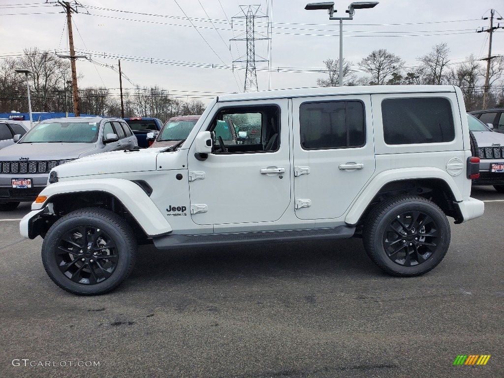 Bright White 2021 Jeep Wrangler Unlimited Sahara 4x4 Exterior Photo #140495190